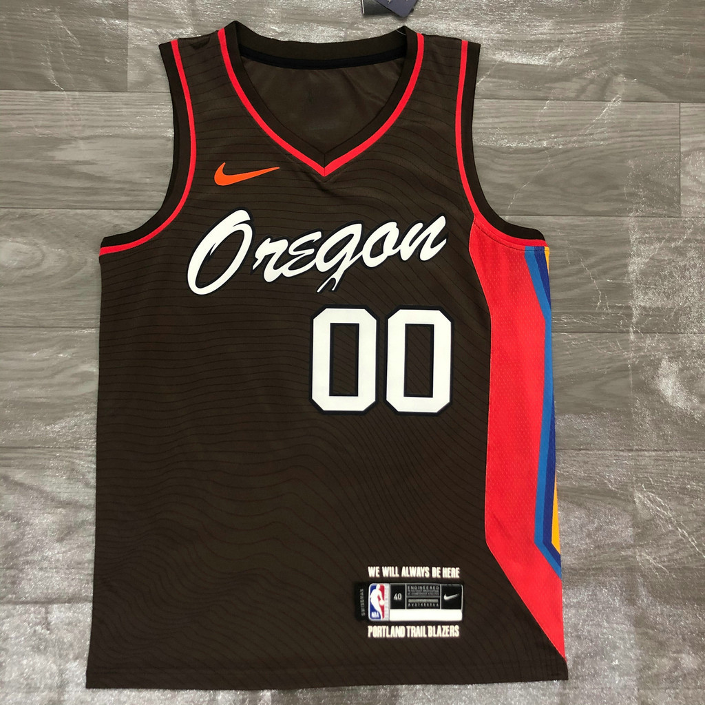 เสื้อเบลเซอร์ Nba Portland Trail สําหรับผู้ชาย 2020-2021 #00 เสื้อกีฬาแขนสั้น ลาย Carmelo Anthony City Edition Jersey Swingman