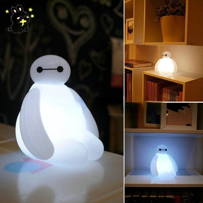 โคมไฟตั้งโต๊ะ LED รูปฮีโร่น่ารัก 6 BayMax เปลี่ยนสีได้ 7 สี สําหรับตกแต่งงานวันเกิดเด็ก
