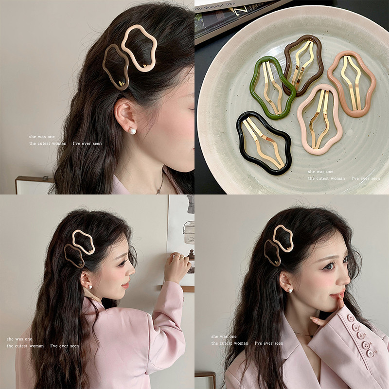 Cloud-รูป Hollow ผมหัก bb คลิป Bangs คลิปด ้ านข ้ างหญิงกลับหัวคลิปผม Hairpin Headdress