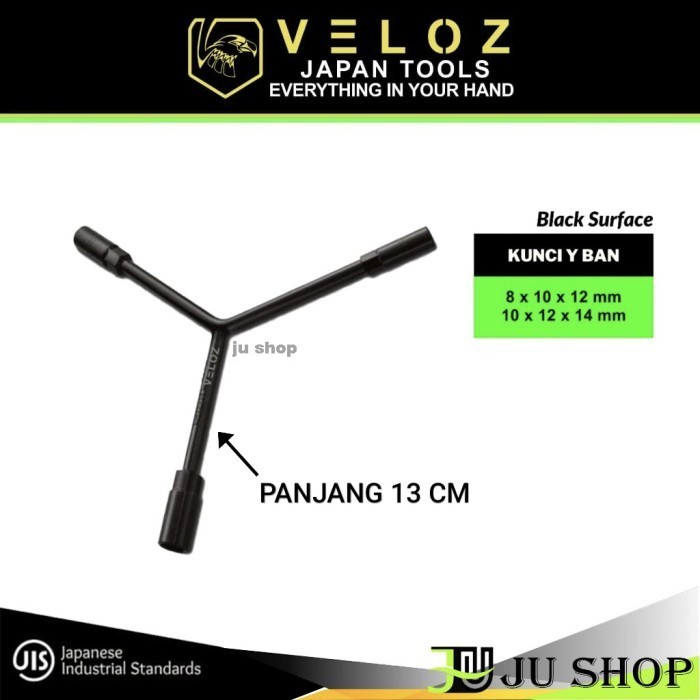 (JU) ประแจกระบอก VELOZ Y LONG (13CM) 8-10-12 / 10-12-14 ถุงเท้า กุญแจ Y LONG Y
