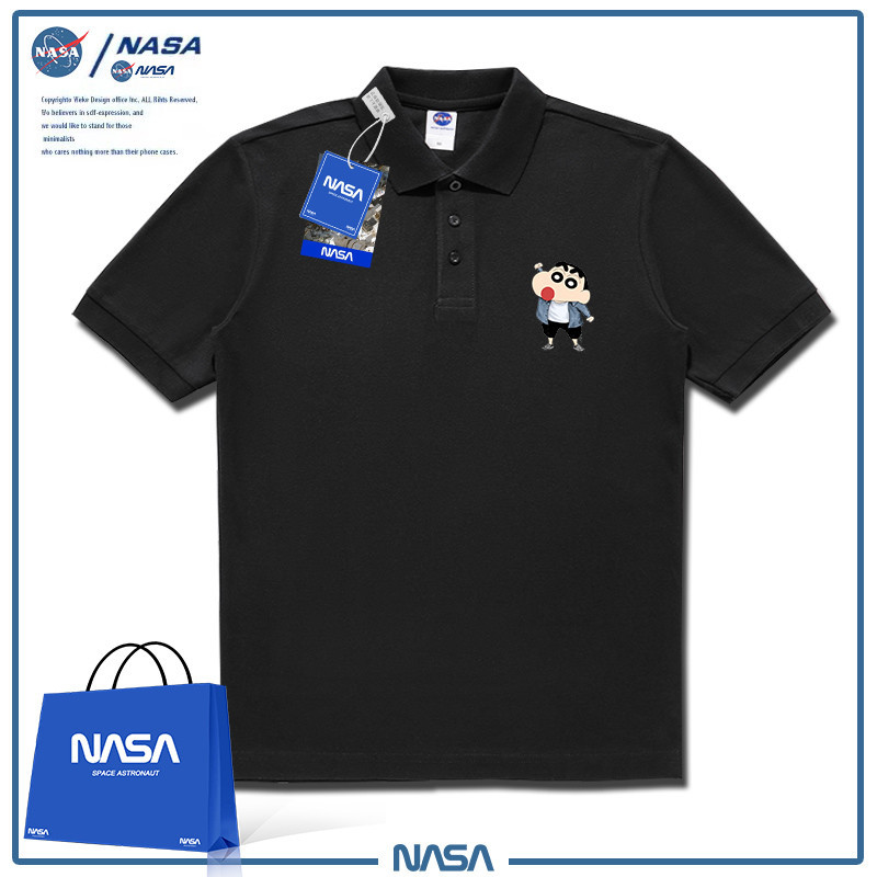 Ns เสื้อโปโลลําลอง คอปก ทรงหลวม ลายชินจัง Xiaoxin แฟชั่นฤดูร้อน สําหรับผู้ชาย และคู่รัก