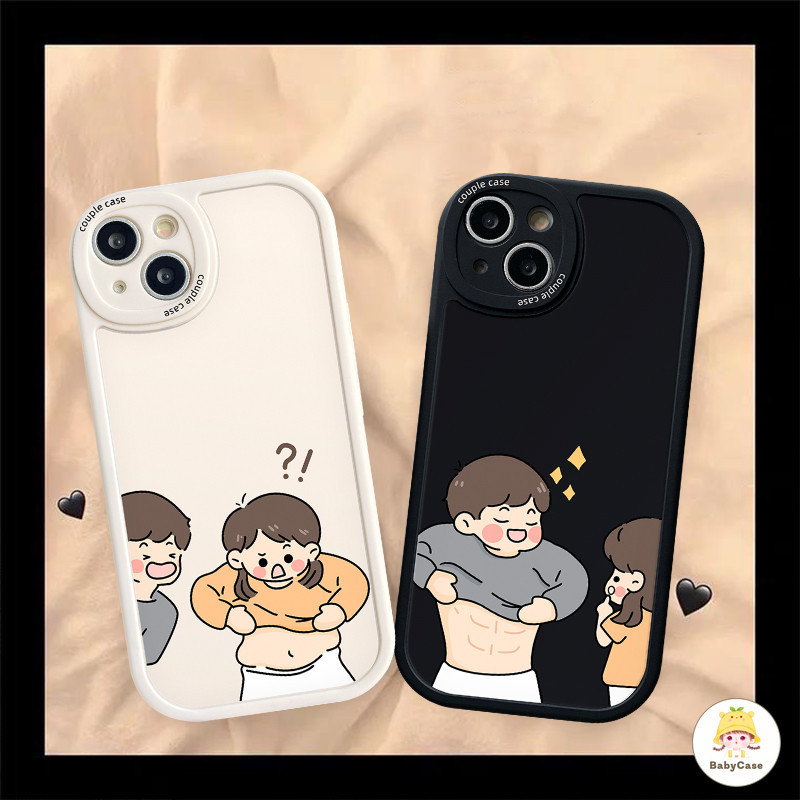 สร้างสรรค์ตลก abs เด็กหญิงคู่กรณีโทรศัพท์เข้ากันได้ iPhone 13 12 14 Pro Max 7p XR 11 Pro Max 8p X XS Max 7Plus 8Plus SE