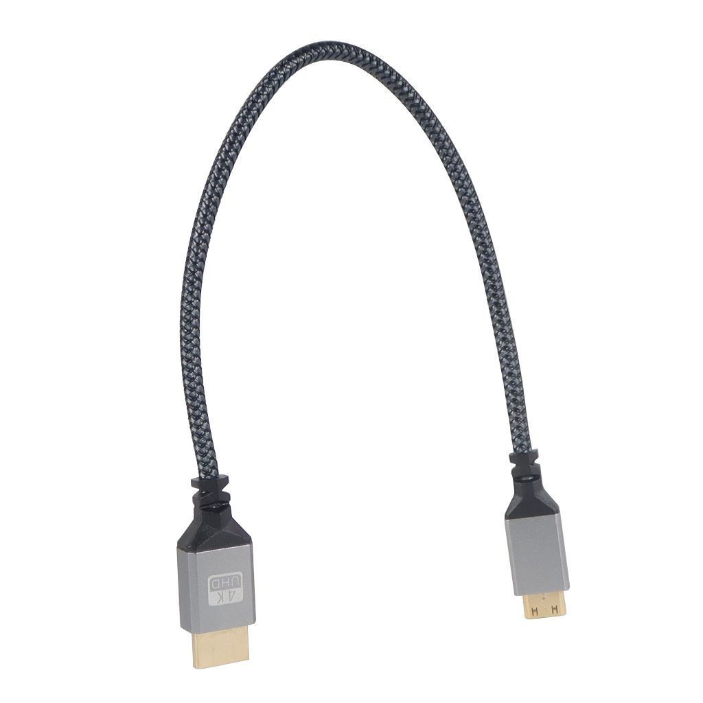 Feichao อะแดปเตอร์สายเคเบิล HDMI เข้ากันได้กับ HDMI สําหรับกล้องวิดีโอ Vlog Filmmaker DSLR