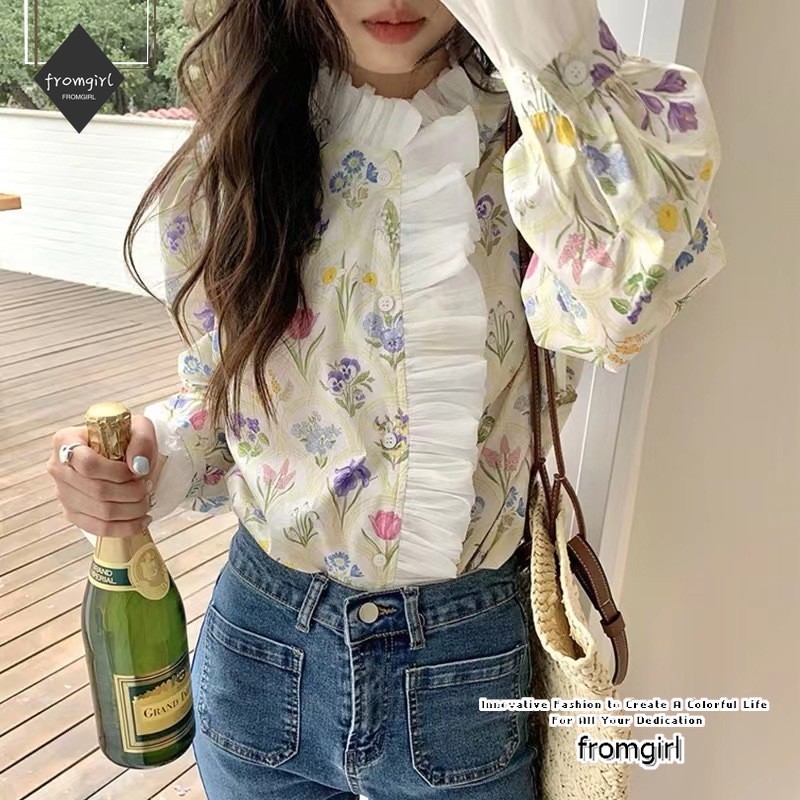 เสื้อเชิ้ต พิมพ์ลาย สไตล์ฝรั่งเศส แฟชั่นฤดูร้อน – โปรปัง