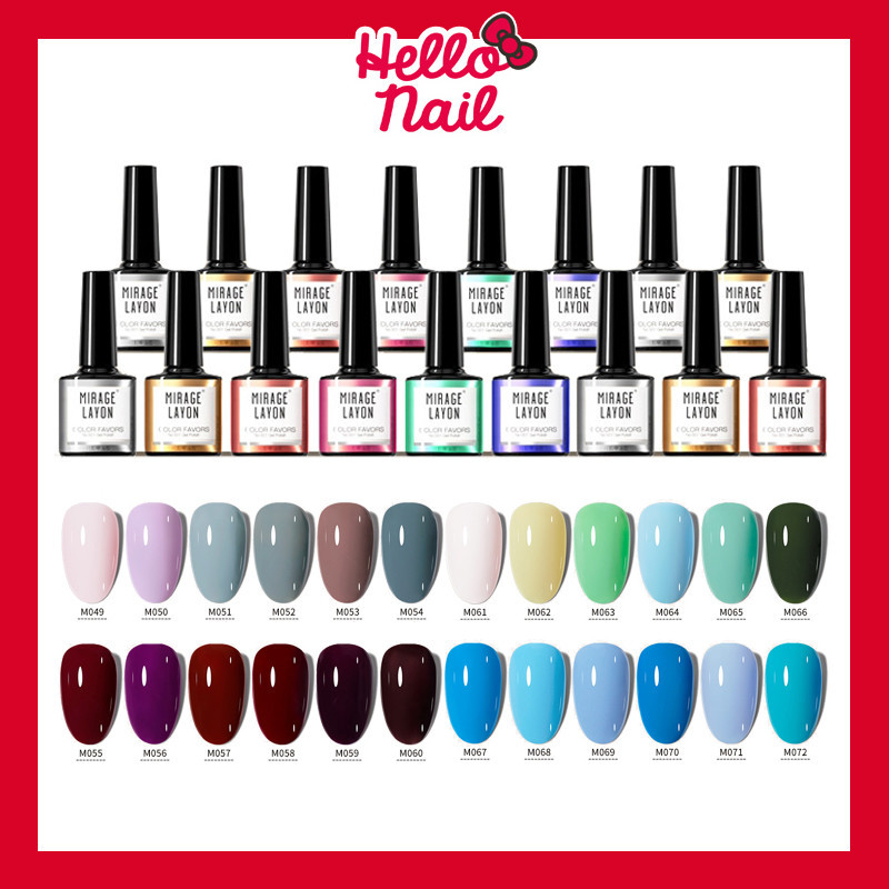 สีเจล Mirrage Gel ยาทาเล็บเจล เจลทาเล็บ สีเจลทาเล็บ UV/LED แบบต้องอบ [049-072]