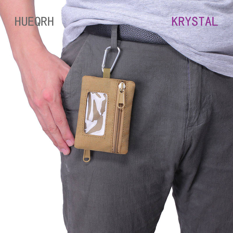 Krystal กระเป๋าสตางค์ใบเล็ก คาดเอว มีซิป แบบพกพา สําหรับใส่เหรียญ กุญแจ เหมาะกับการพกพาเดินทาง เล่นกีฬากลางแจ้ง