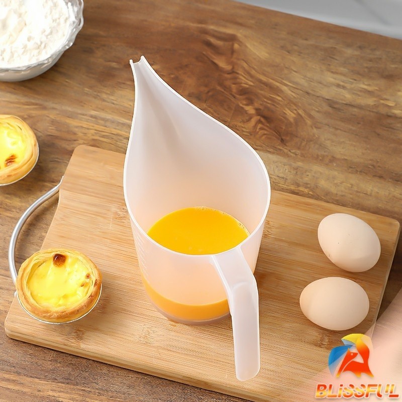 B.F ถ้วยตวงปากยาว ถ้วยตวงพลาสติก  ที่หยอดแป้ง กรวยหยอดแป้ง - รูปที่ 2