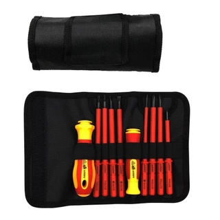 CARTZY 10 ชิ้น/เซ็ตดอกสว่าน, Antiskid Handle อุปกรณ์ไฟฟ้าฉนวนช่างไฟฟ้าไขควง, เครื่องมือมือ Dismountable ไขควงชุด