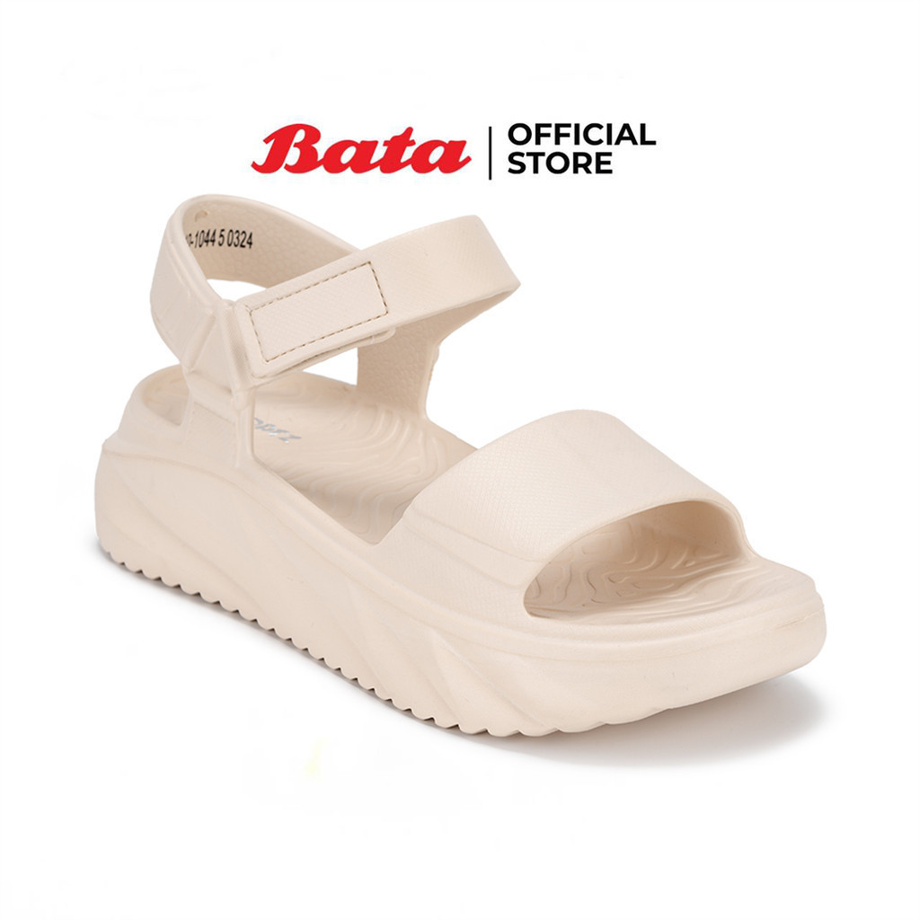 Bata บาจา รองเท้าแตะรัดส้น แฟชั่น สวมใส่ง่าย น้ำหนักเบา ไม่ลื่น สำหรับผู้หญิง รุ่น FLOATZ สีออฟไวท์ 6101044