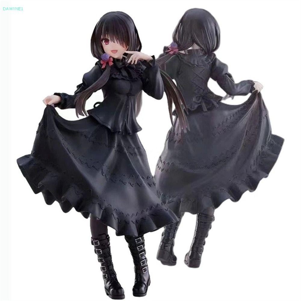 DWAYNE1 Kurumi Tokisaki Figure Collection ของเล่น Action Figure อะนิเมะชุดสีดําชุดลําลอง Kurumi Toki