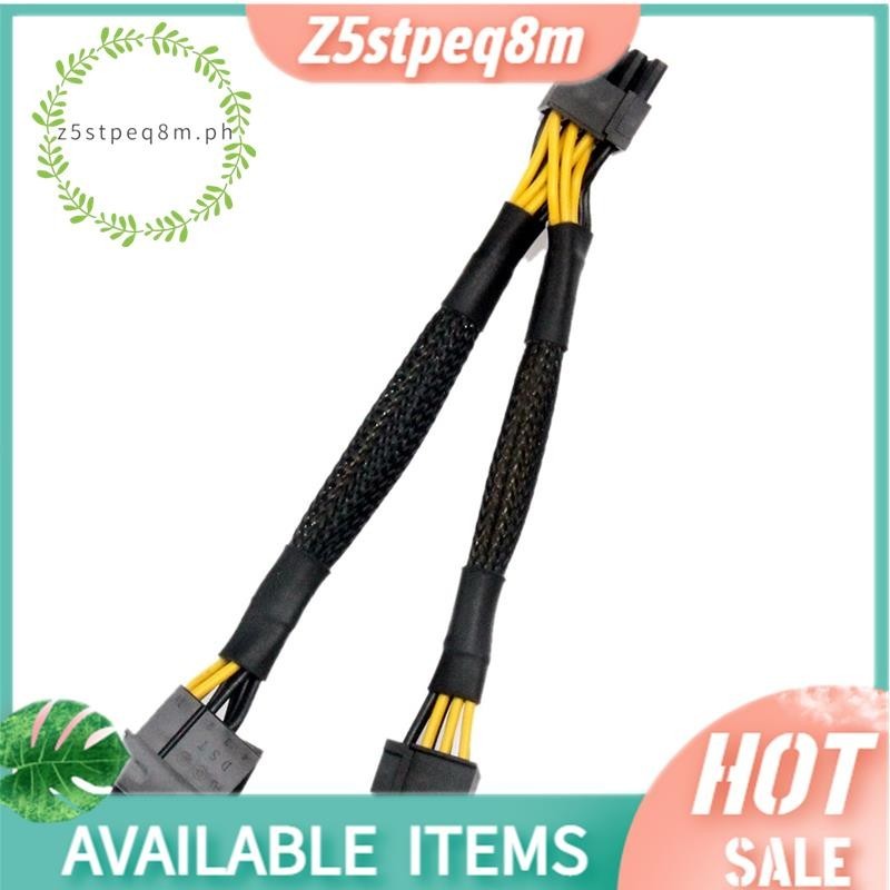 Z5stpeq8mDual 4Pin IDE Molex to GPU Dual 8Pin (6 + 2)Pin สายไฟ PCI-E PCI Express กราฟิกการ์ดอะแดปเตอ