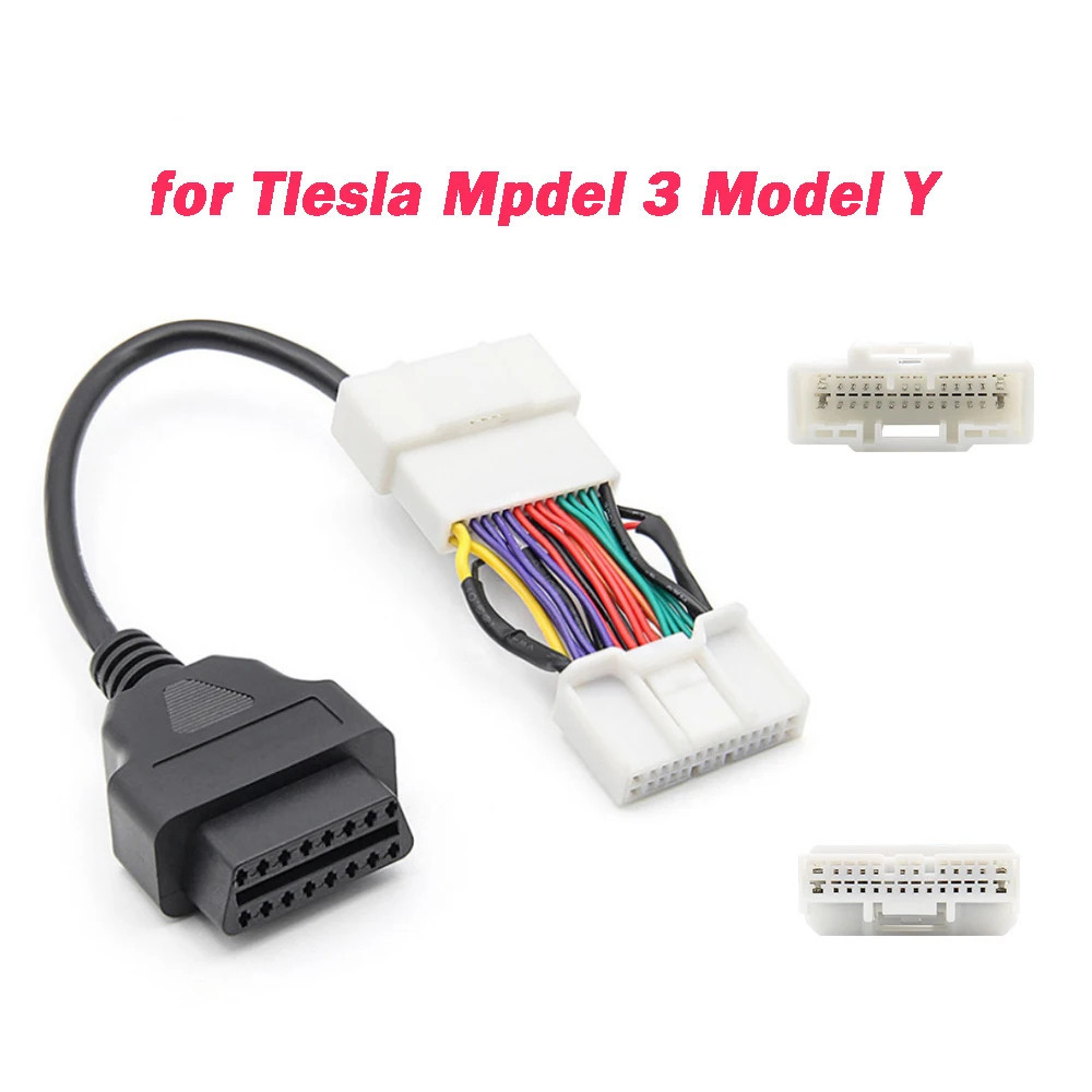 ​อะแดปเตอร์เชื่อมต่อสายเคเบิล OBD2 12 20 26Pin ตัวผู้ เป็น 16Pin สําหรับ Tesla Model 3