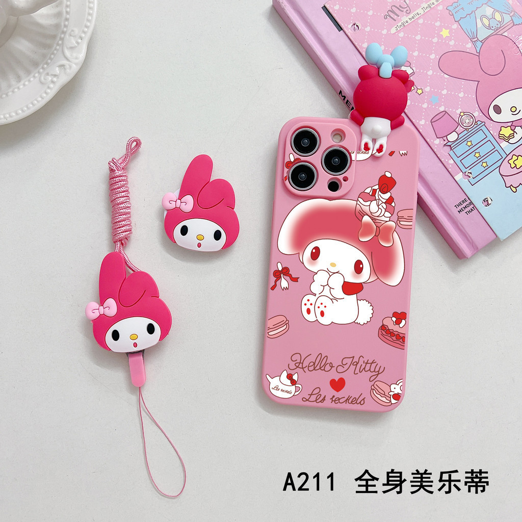 เคสโทรศัพท์มือถือ ลายการ์ตูนมายเมโลดี้ พร้อมตุ๊กตา และสายคล้อง สําหรับ Huawei Y5 2018 Y5 Prime 2018 