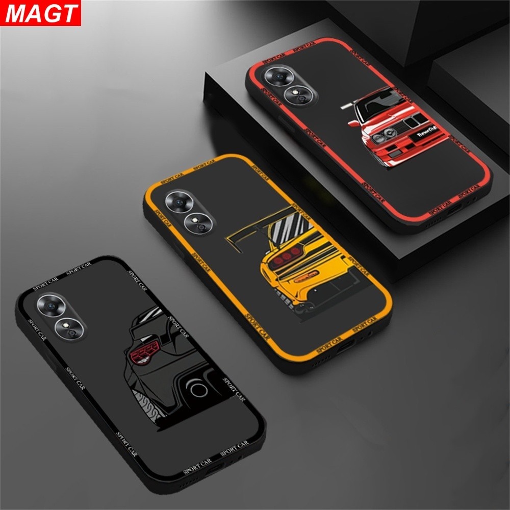 Oppo A60 A18 A38 A78 A58 A17 A57 A77S Reno 8T A16 A54S A15S A5S A7 A12 A53 A16K A31 A9 A5 A3S A92 A55 A74 A95 A94 Reno8T อินเทรนด ์ และ Minimalist กีฬารถ baCkground กรณี MAGT