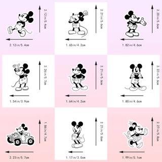 50ชิ้นน่ารักการ์ตูนสีดําและสีขาวมิกกี้เมาส์กันน้ําสติ๊กเกอร์กราฟฟิตีสําหรับหมวกกันน็อคจักรยานบัญชีมือกรณีดินสอ ง เอแคลส์ แลนสติ๊กเกอร์เวิลด์