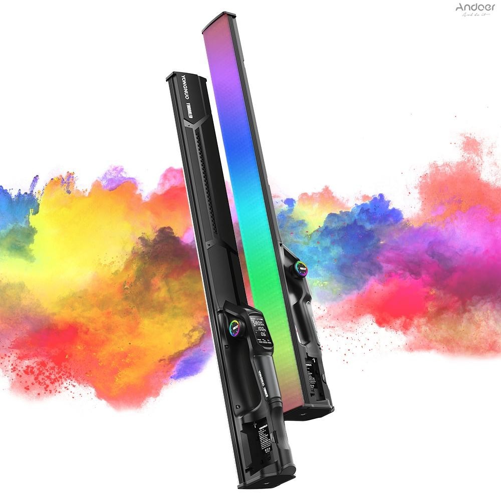 Yongnuo YN660LED RGB แท่งไฟ LED สองสี แบบพกพา พร้อมหน้าจอ LED 2000K-9900K หรี่แสงได้ 31 เอฟเฟคฉากพิเ