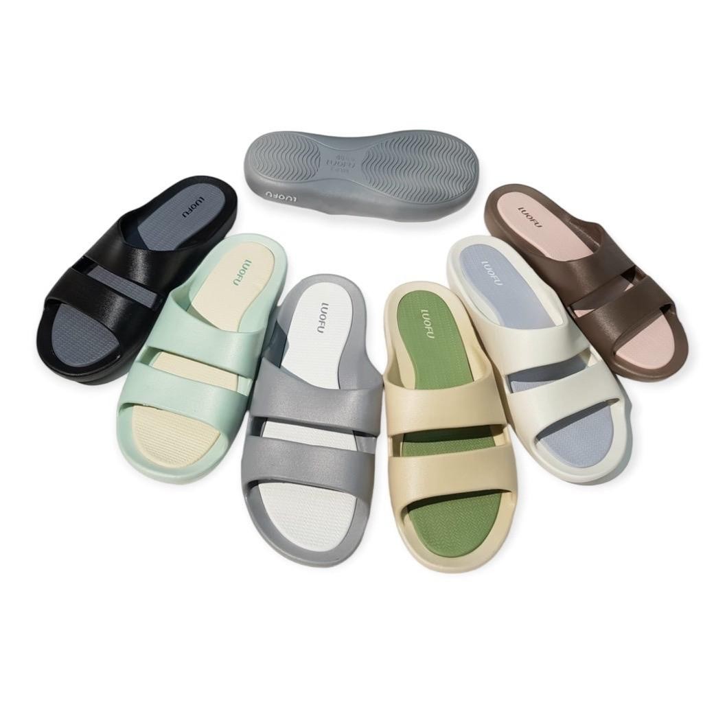 Luofu รองเท้าแตะแบบสวมยางน้ําหนักเบานุ่มสําหรับผู้หญิง F2328-CS6W (B4-5) - OS - OS
