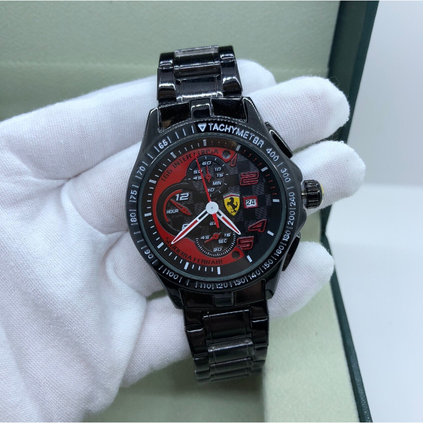 Ferrari Ferrari นาฬิกาข้อมือควอทซ์ สายเหล็กสเตนเลส 42 มม. อเนกประสงค์ สําหรับผู้ชาย