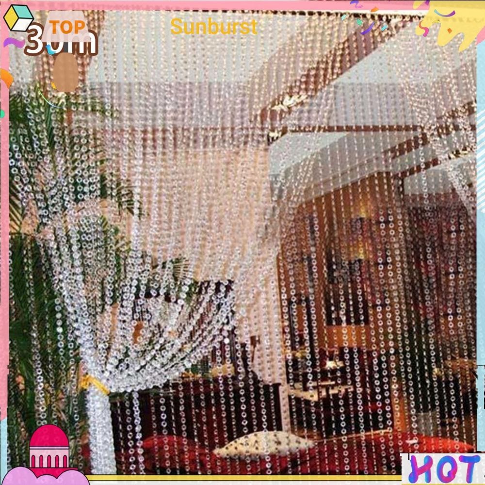 [Sunburst11.th] ลูกปัดคริสตัลอะคริลิค แปดเหลี่ยม 99 ฟุต 30 เมตร สําหรับตกแต่งผ้าม่าน งานแต่งงาน ปาร์ตี้ DIY