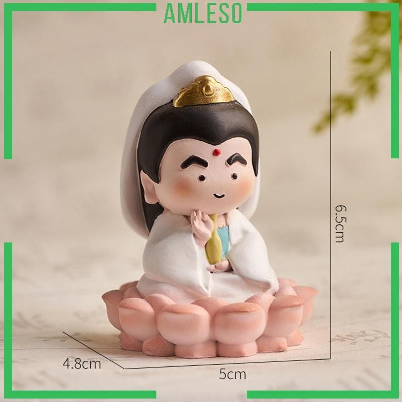 [Amleso] รูปปั้นเทพเจ้าจีนน่ารัก ขนาดเล็ก สําหรับเตาผิง สํานักงาน เทศกาลฤดูใบไม้ผลิ