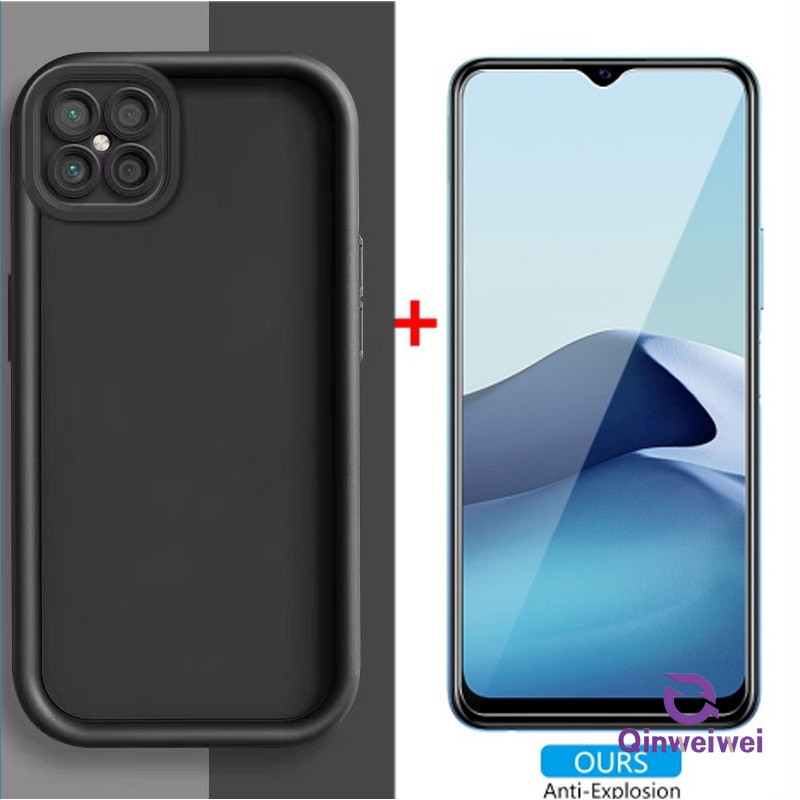 2in1 เคสโทรศัพท์ + ความละเอียดสูง Tempered G VIVO Y36 Y27 Y02 Y02a Y02t Y35 Y16 Y20 Y20i Y12a Y12s Y
