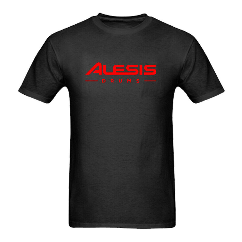 เสื้อยืด พิมพ์ลายโลโก้กลอง Alesis Drums Usa สีดํา สําหรับผู้ชาย