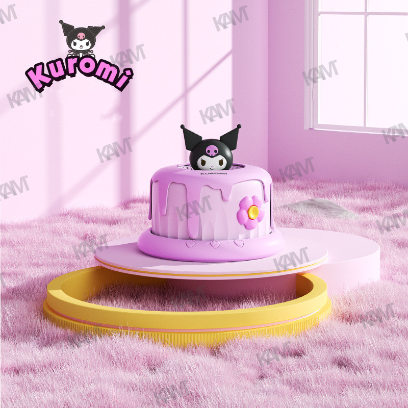 Kam 2024 Sanrio ลําโพงบลูทูธไร้สาย FY03 Kuromi Cake Design TWS Dual Computer Interconnect Lotso Cute Desktop Speaker Hello Kitty 360 องศา สเตอริโอรอบทิศทาง ห้องนอน