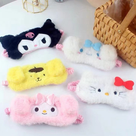 SANRIO หน้ากากปิดตานอนหลับ ลายการ์ตูน Melody Cinnamoroll Babycinnamoroll น่ารัก สําหรับเดินทาง
