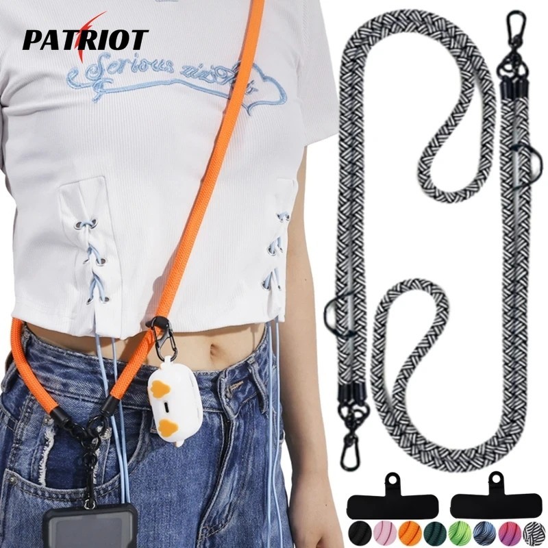 [PATRIO] สายคล้องโทรศัพท์มือถือ กันสูญหาย ปรับได้ หมุนได้ 120 ซม. หลากสี – โปรปัง