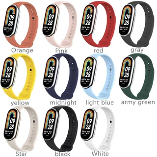 for Xiaomi Miband 10/9/8 สายรัดซิลิโคน สําหรับ Miband 8 สายรัดกีฬา กันน้ํา แบบนิ่ม