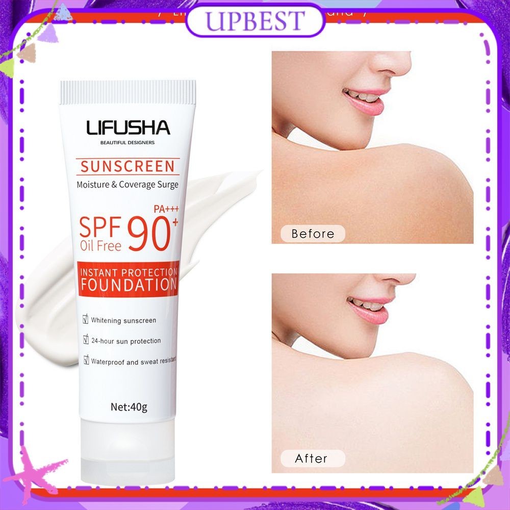 ♕ Lifusha Spf90+ ครีมกันแดด Orange Anti Uv Ray Prevent Sunburn Lotion Whitening Moisturizing Face Body Sunblock Waterproof Face Care 40g UPBEST