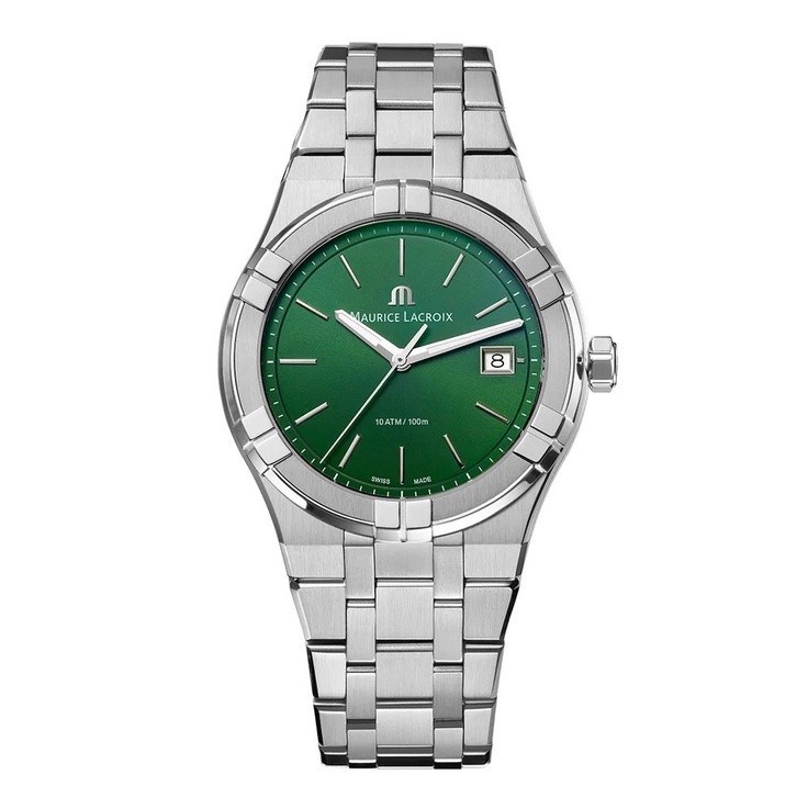 Maurice Lacroix AIKON นาฬิกาข้อมือควอตซ์ สีเขียว MB - 40 มม.