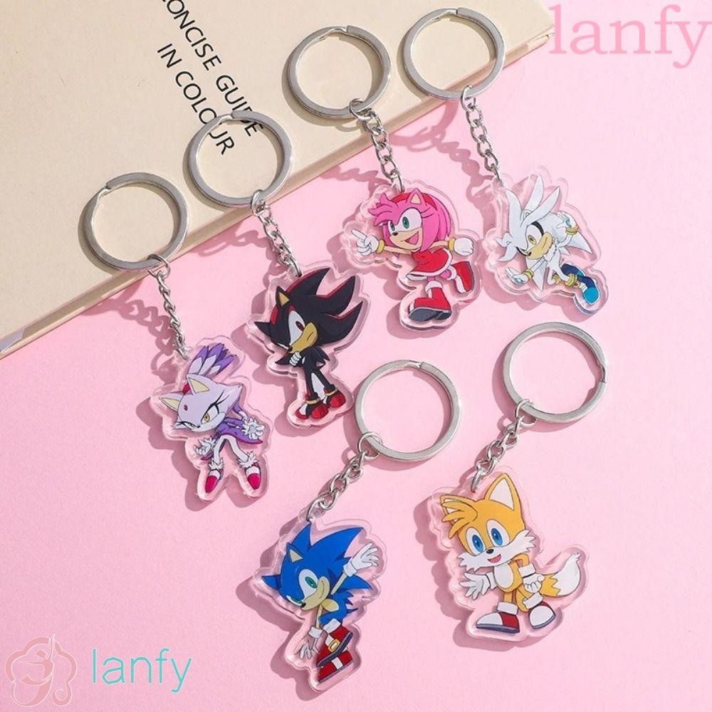 พวงกุญแจโซนิค จี้การ์ตูนอนิเมะ Shadow Tails Sonic ขนาดเล็ก เหมาะกับของขวัญ แบบสร้างสรรค์ สําหรับรถยนต์