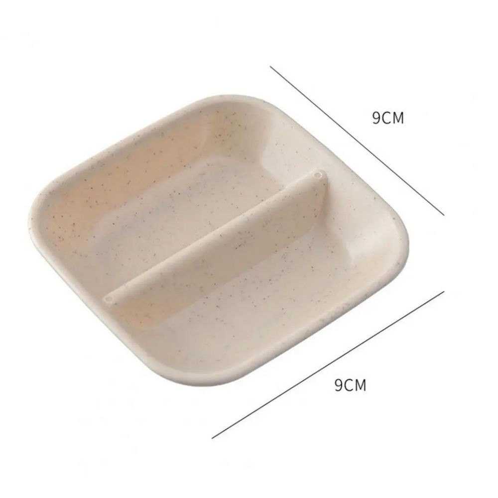 ถ้วยน้ำจิ้ม ถ้วยใส่อาหาร ถ้วยใส่เครื่องปรุง เครื่องเคียง แบบสองช่อง รูปทรงหัวใจ รูปทรงใบไม้ ขนาดเล็ก ทนทาน - รูปที่ 6