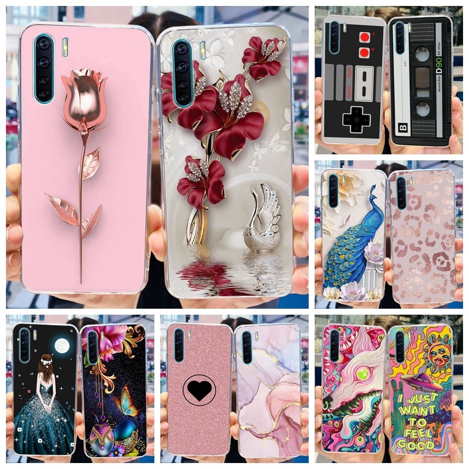 เคสโทรศัพท์มือถือ ซิลิโคนนิ่ม TPU ใส ลายดอกไม้ แฟชั่น สําหรับ OPPO Reno3 CPH2043 A91 F15 Reno3