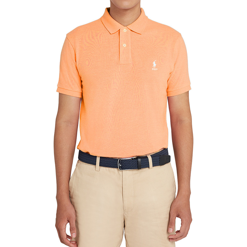 เสื้อโปโล SPORT - 0013.08X 100% สีส้มแตงโม