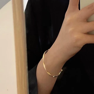สร้อยข้อมือ สายรัดข้อมือ ทรงกลม ดีไซน์เรียบง่าย ของขวัญแฟนสาว 1 ชิ้น