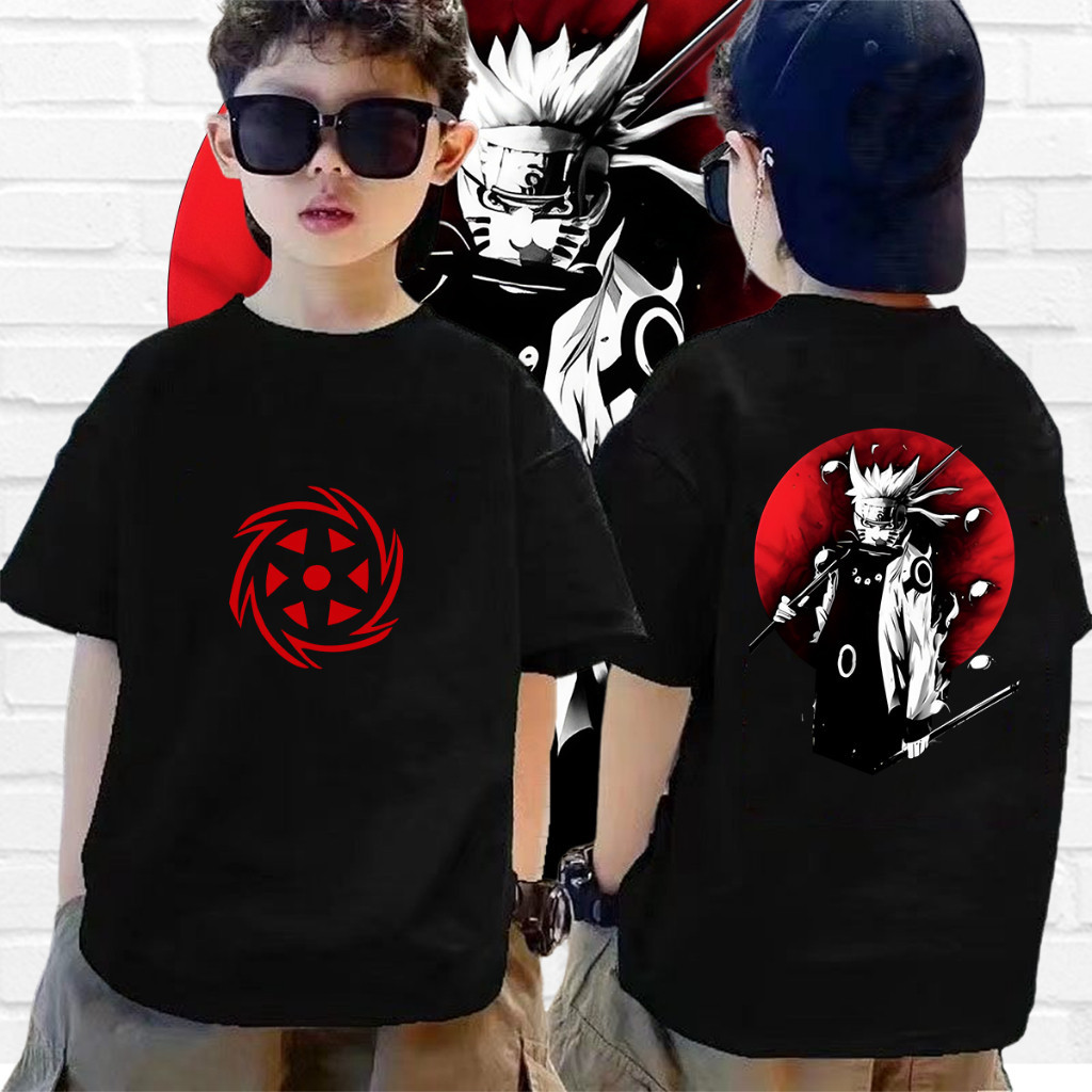 （จัดส่งทันที） เสื้อนารูโตะ  Naruto เสื้อยืดเด็ก พร้อมส่ง  akatsuki T-Shirt
