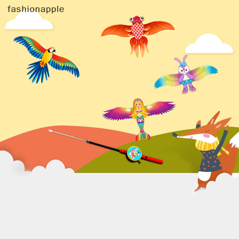 [fashionapple] ของเล่นว่าว รูปนกนางแอ่น ผีเสื้อ นกอินทรี แบบมือถือ สําหรับเด็ก พร้อมส่ง