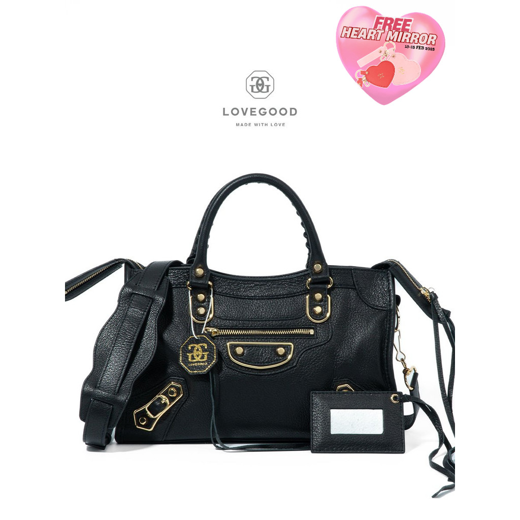 [ LoveGood ] กระเป๋ารุ่น Disco Goatskin 30 cm. วัสดุหนังแพะแท้อย่างดี หนังนุ่มและทนทานมาก