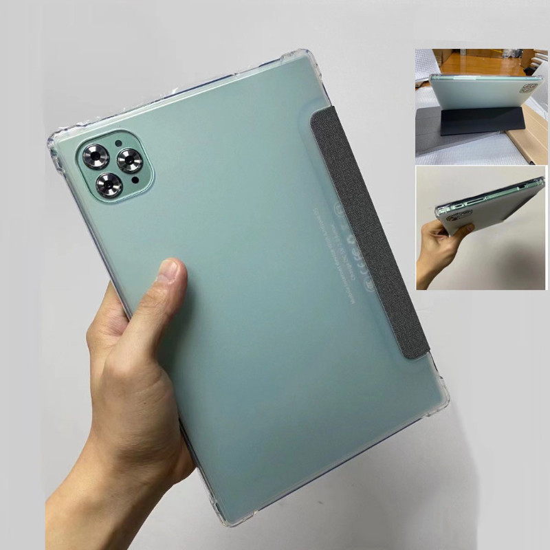Tri-fold หนังแท็บเล็ตสําหรับ TCL Tab 10L Gen 4 10.1 นิ้ว 2025 10L LTE Gen 4 10.1 โปร่งใส TPU แท็บเล็ตนุ่มกันกระแทก