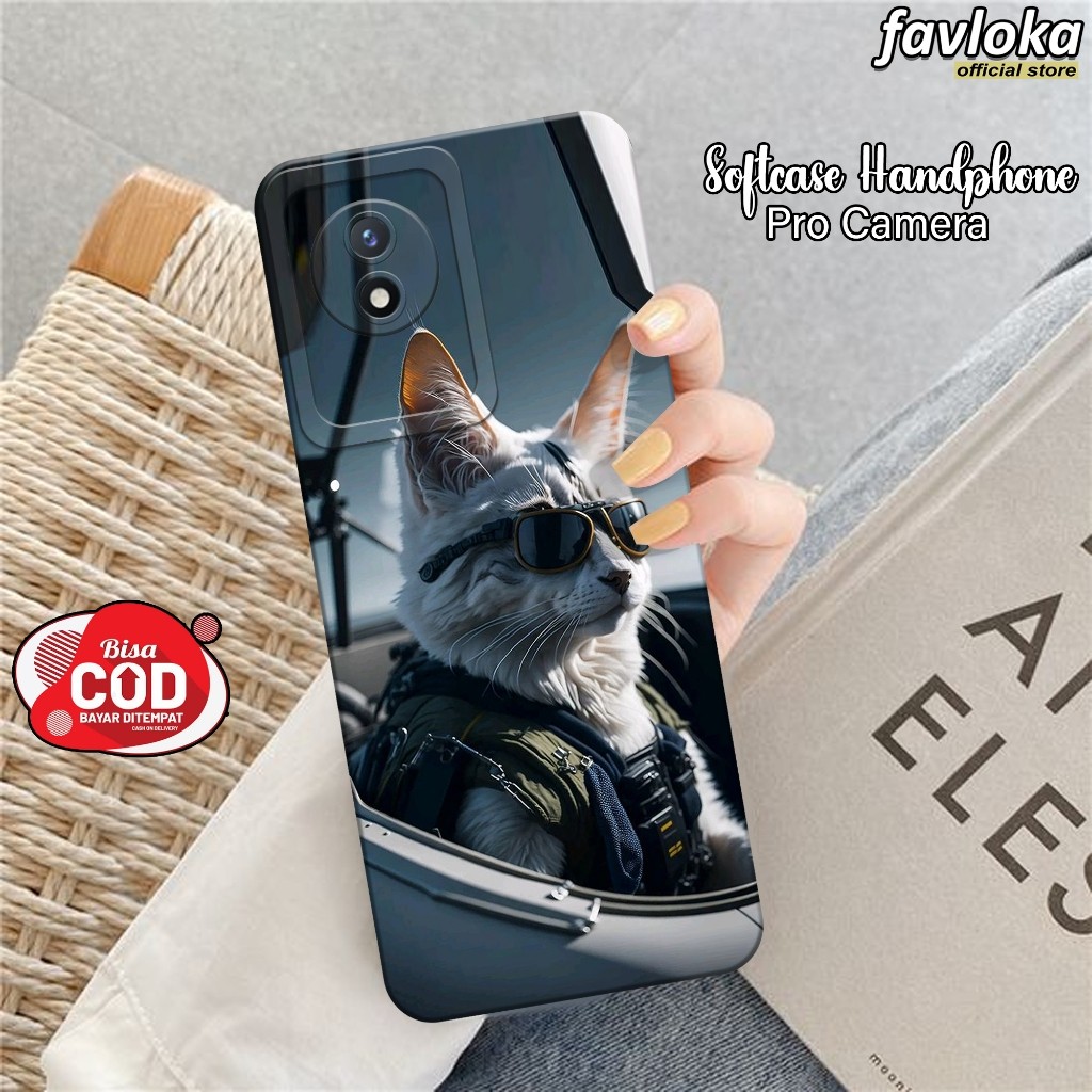 เคสโทรศัพท์ VIVO Y02/Y02T 2023 - เคส VIVO Y02/Y02T Softcase Cat Fashion Case - เคส VIVO Y02/Y02T - เ