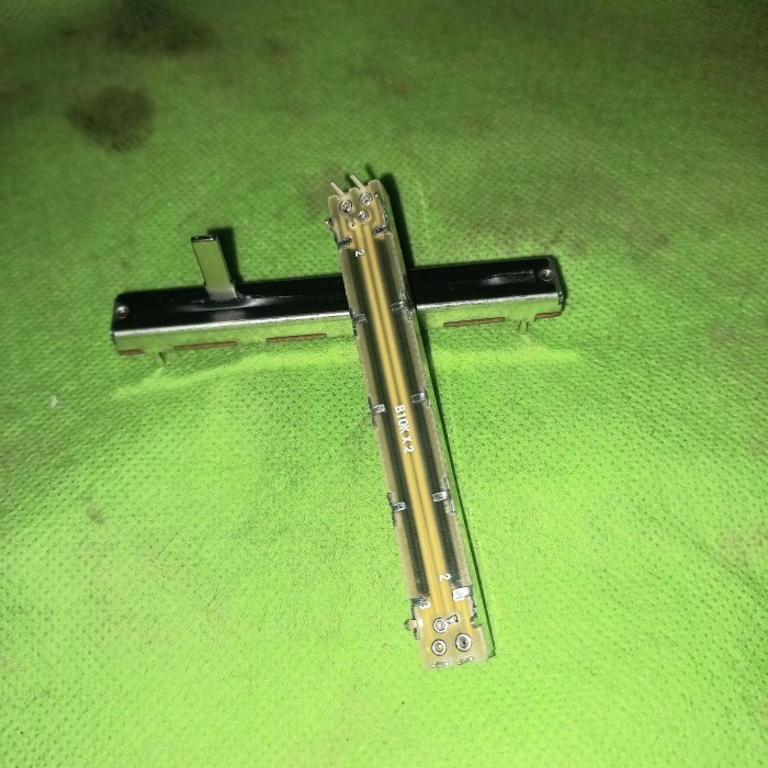 สเตอริโอเลื่อน potentiometer 7.5 ซม.B10K 6 ขา 10K 103 B103 fader ผสม Fajar electro 2