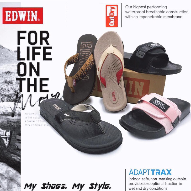 Edwin Teenagers & Ladies Stylish Casual Comfy Sandal รองเท้าแตะรองเท้าแตะ Edwin Perempuan & Remaja