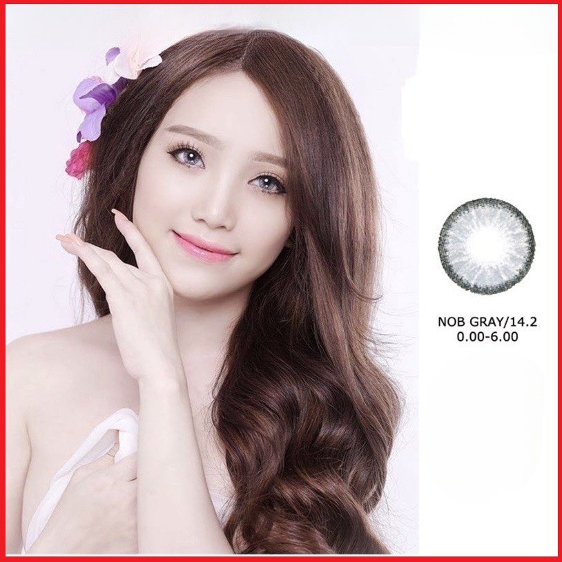 A869 FIRE Western Grey เลนส์พร้อม DEGREE สายตาสั้น 0-6 องศา PONY GREY คอนแทคเลนส์เกาหลี ANGELA PONY 