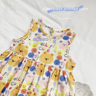 Hania kids พร้อมส่ง เดรสกระโปรงลายน่ารัก K3124334