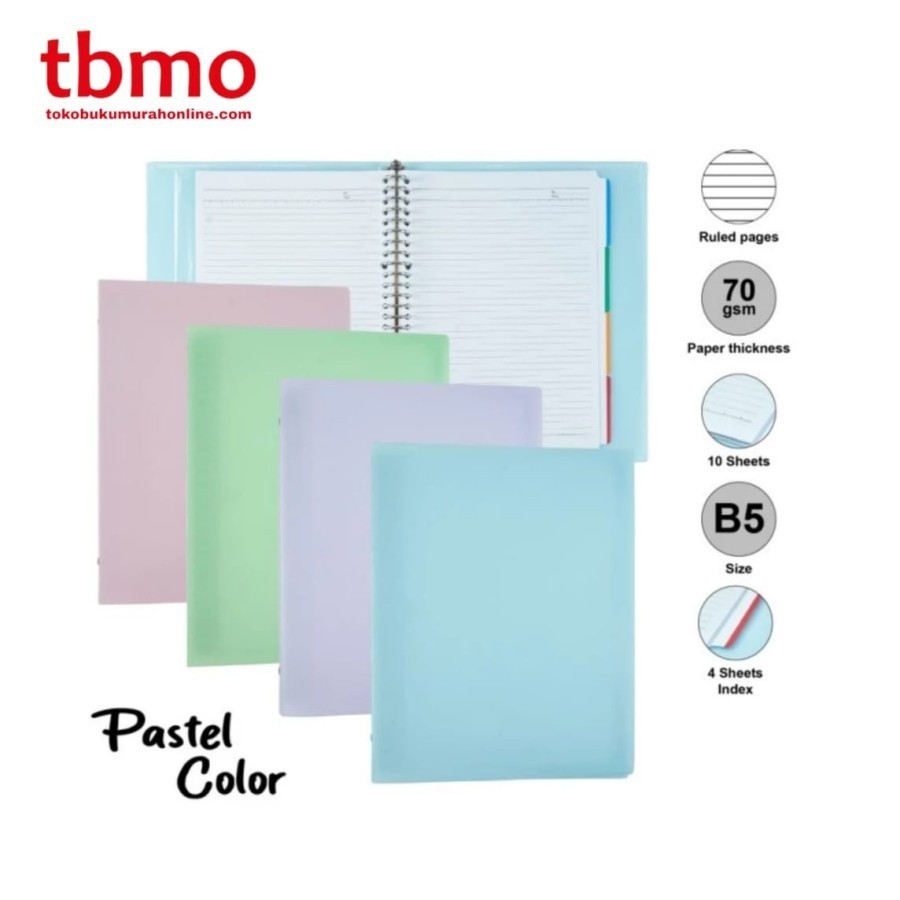 BINDER NOTE B5 HORE PASTEL M983