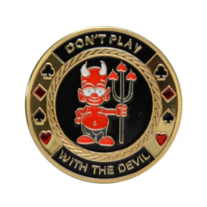 Casino Poker Chips "Don't Play" Imp Metal Coin Poker Chips Texas Hold 'em Poker Baccarat Entertainme