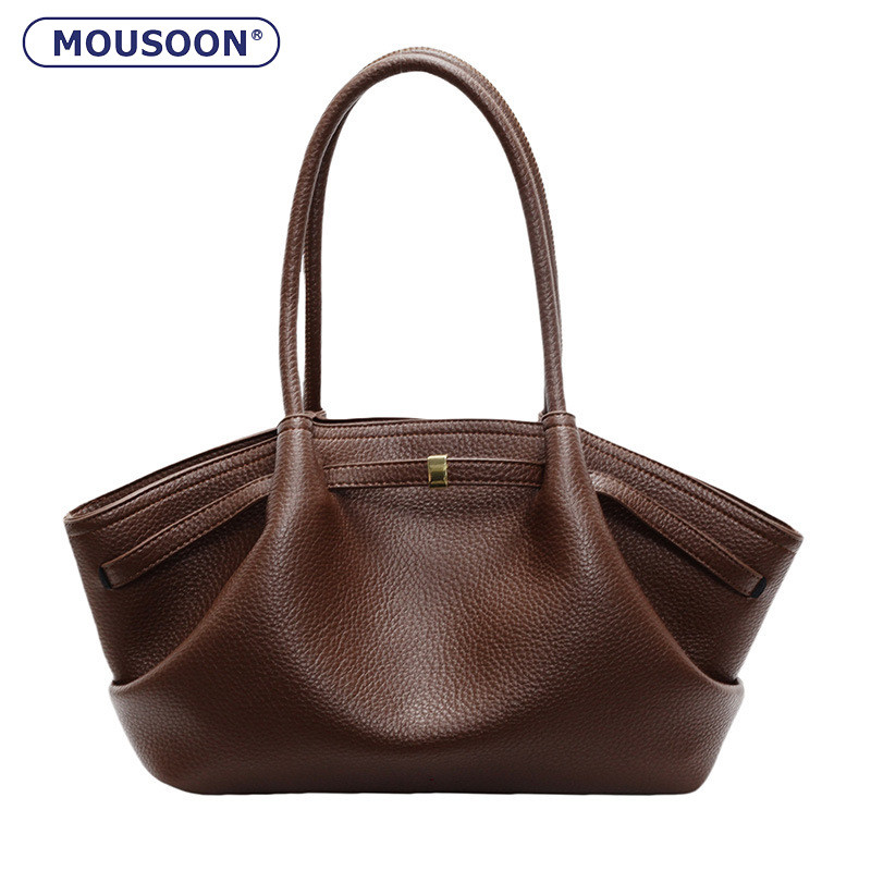 Mousoon Urban Simple PU Leather Bucket Bag Magnetic Snap Design Shoulder Bag