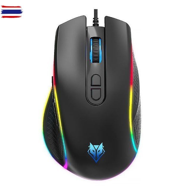 GAMING NUBWO NM102M RGB LIGHTING ERGONOMIC DESIGN Gaming Macro Mouse เมาส์ มาโคร เกมมิ่ง NM-102 M